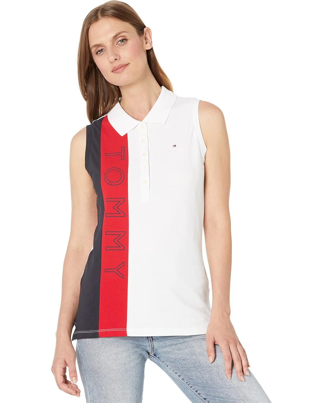 Tommy Hilfiger Sleeveless Color-Block Polo