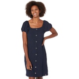 Tommy Hilfiger Button Front Puff Sleeve Dress