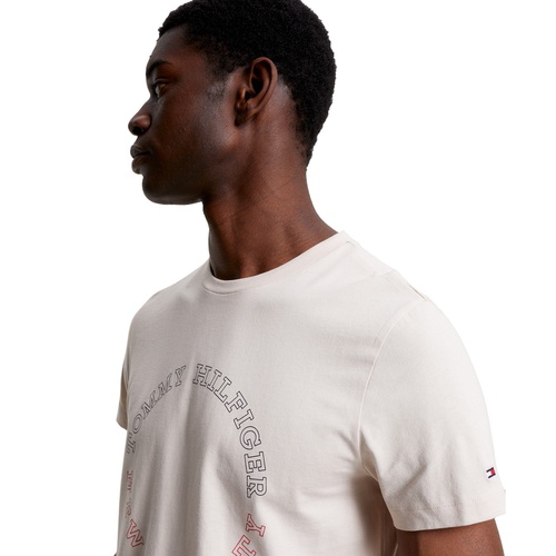 타미힐피거 Mens Monotype Rundle Logo Graphic T-Shirt