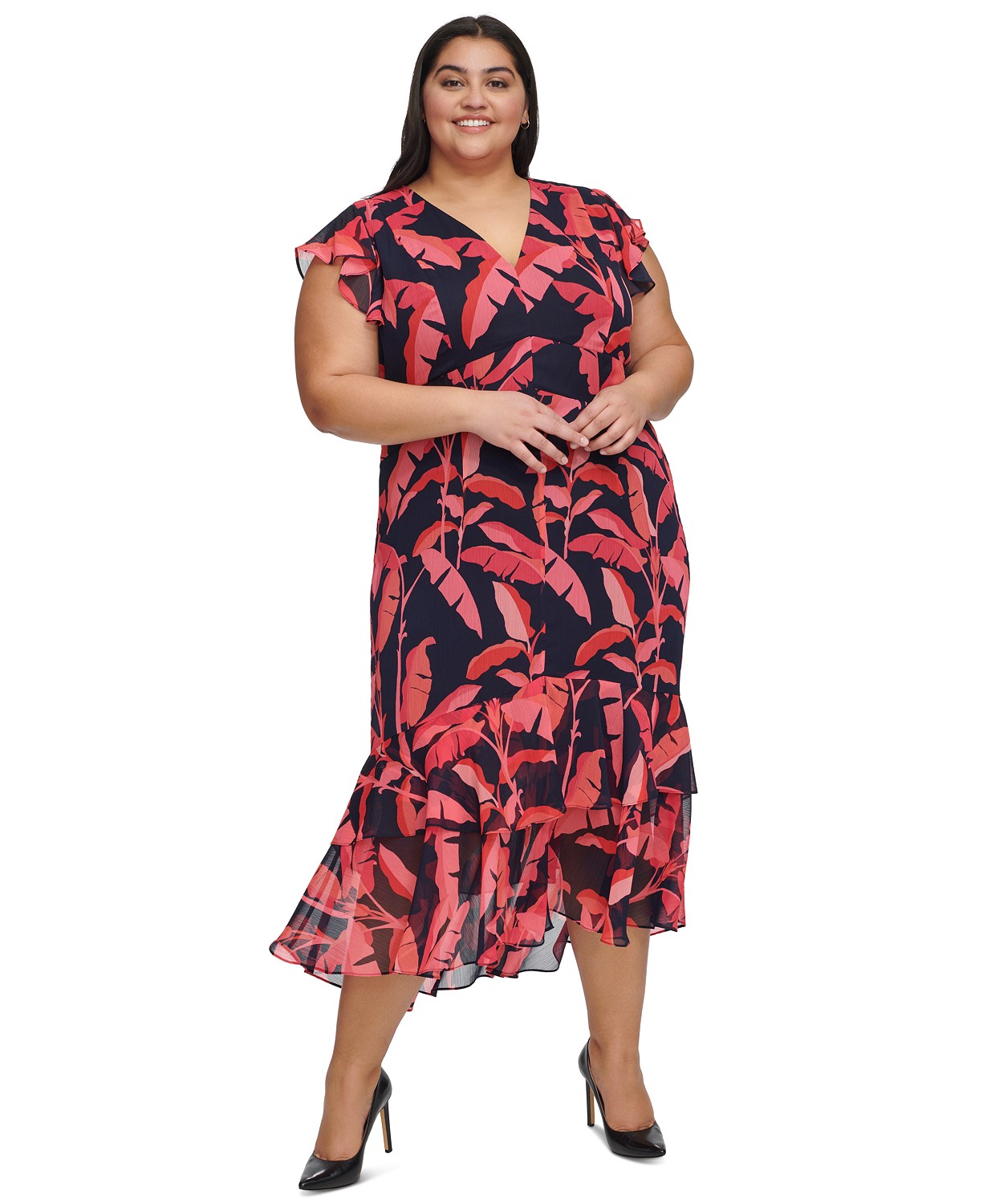 Plus Size Beverley Hills Printed Midi Dress