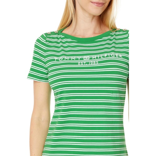 타미힐피거 Tommy Hilfiger Striped Logo T-Shirt Dress