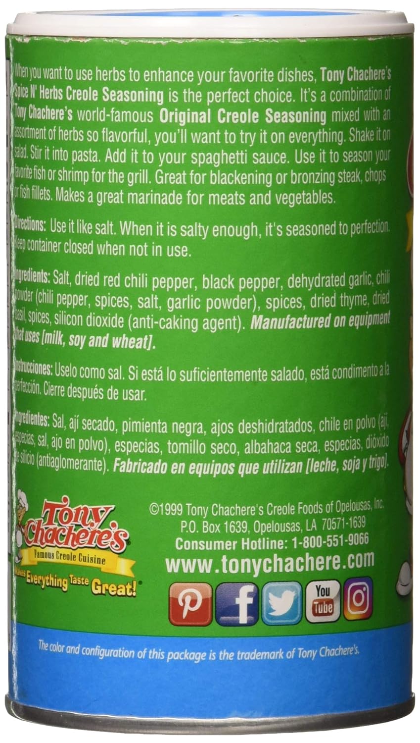  Tony Chacheres Special Herbal Blend Spice N Herb Seasoning - 5 oz