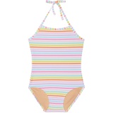 Toobydoo Rainbow Stripes One-Piece Swimsuit (Toddleru002FLittle Kidsu002FBig Kids)