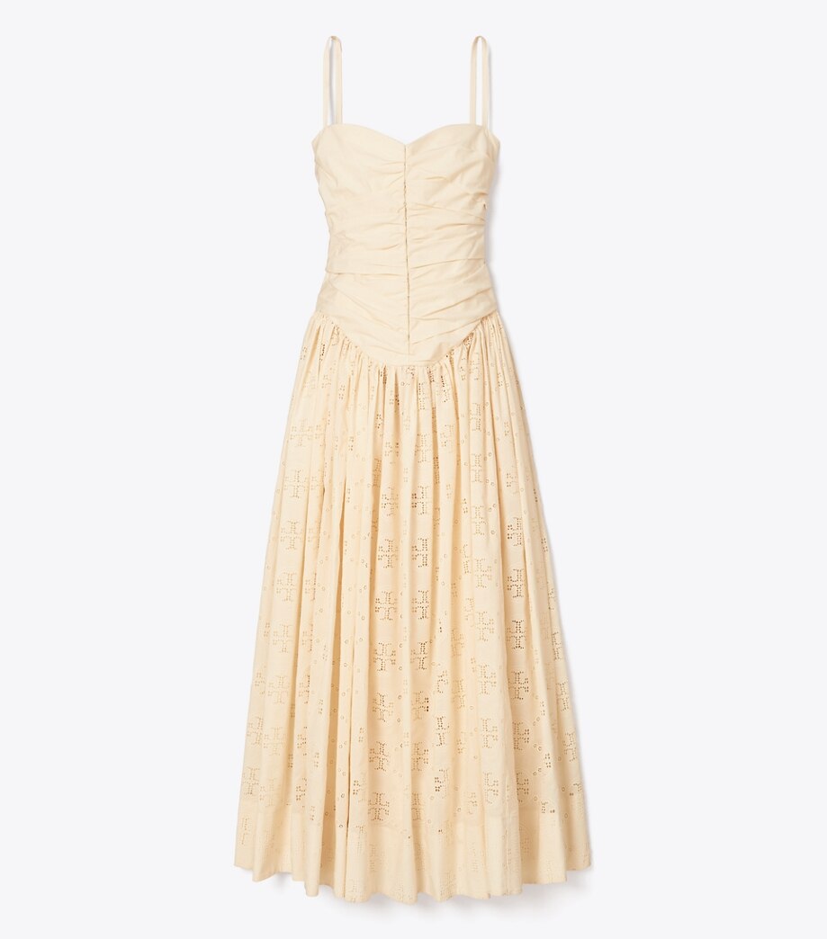 Tory Burch BRODERIE ANGLAISE HOOK-AND-EYE DRESS