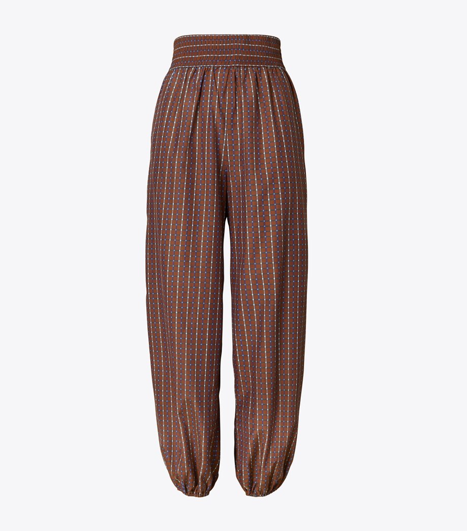 Tory Burch DOTTED WINDOWPANE ANKLE PANT