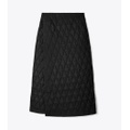 Tory Burch QUILTED BLANKET WRAP SKIRT
