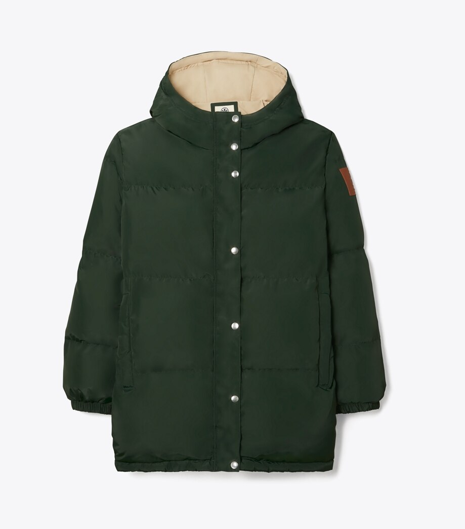 Tory Burch HOODED MID DOWN JACKET