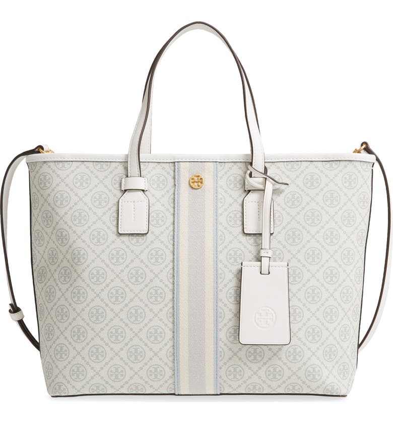 Tory Burch T Monogram Small Coated Canvas Tote_NEW IVORY