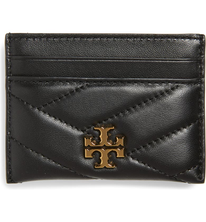 Tory Burch Kira Chevron Leather Card Case_BLACK