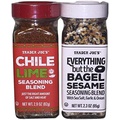Trader Joes Seasonings Bundle - Everything But The Bagel Sesame and Chile Lime Seasoning Blends