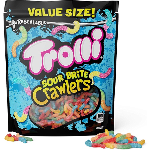  Trolli Sour Brite Crawlers Gummy Worms, 28.8 Ounce