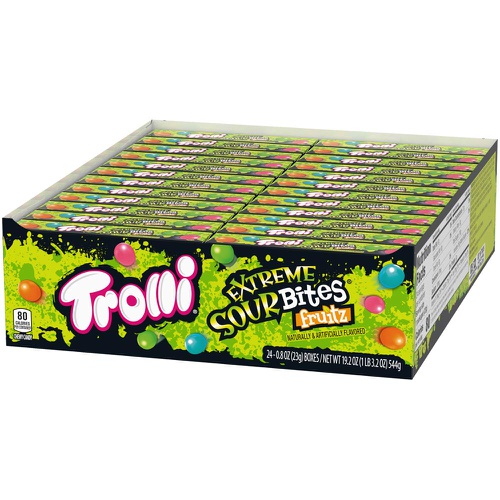  Trolli Extreme Sour Bites Gummy Candy, 0.8 Ounce Bag, Pack of 24