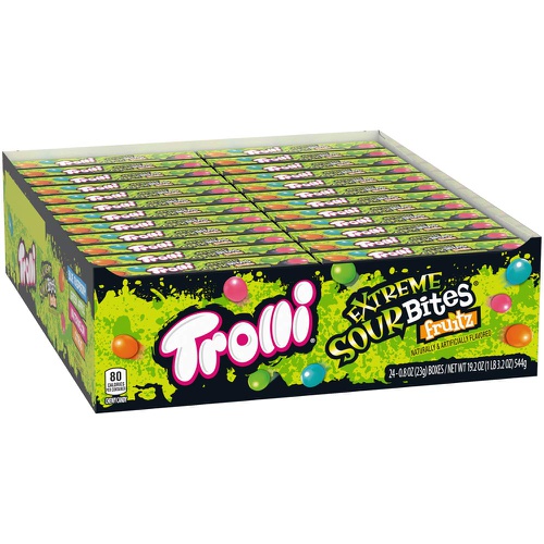  Trolli Extreme Sour Bites Gummy Candy, 0.8 Ounce Bag, Pack of 24