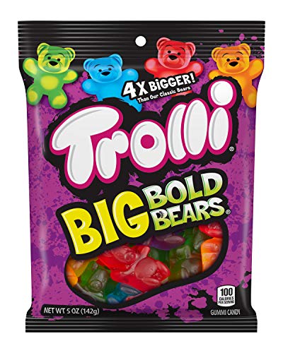 Trolli Big Bold Bears Gummy Candy, 5 Ounce, Pack of 12