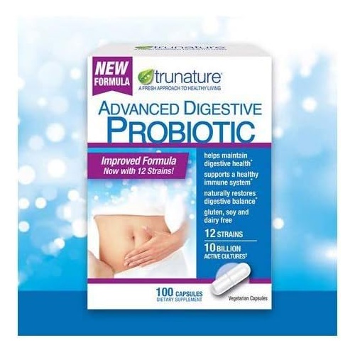  TruNature Digestive Probiotic Capsules, 100 Count