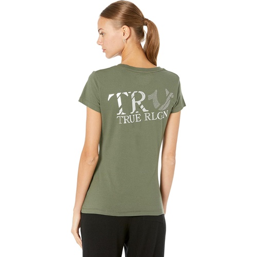 트루릴리젼 True Religion True Logo Slim V-Neck Tee