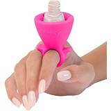tweexy MINI Wearable Nail Polish Holder Ring, Fits Only Mini Nail Polish Bottles, Fingernail Painting Tool, Manicure and Pedicure Accessories (Pink)
