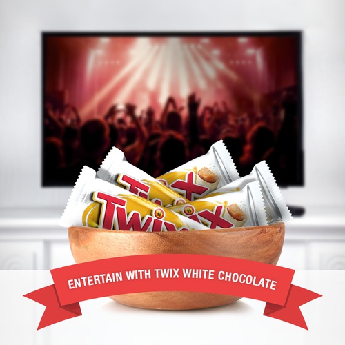  TWIX Singles Size White Chocolate Caramel Cookie Bar Candy 1.62-Ounce Bars 20-Count Box