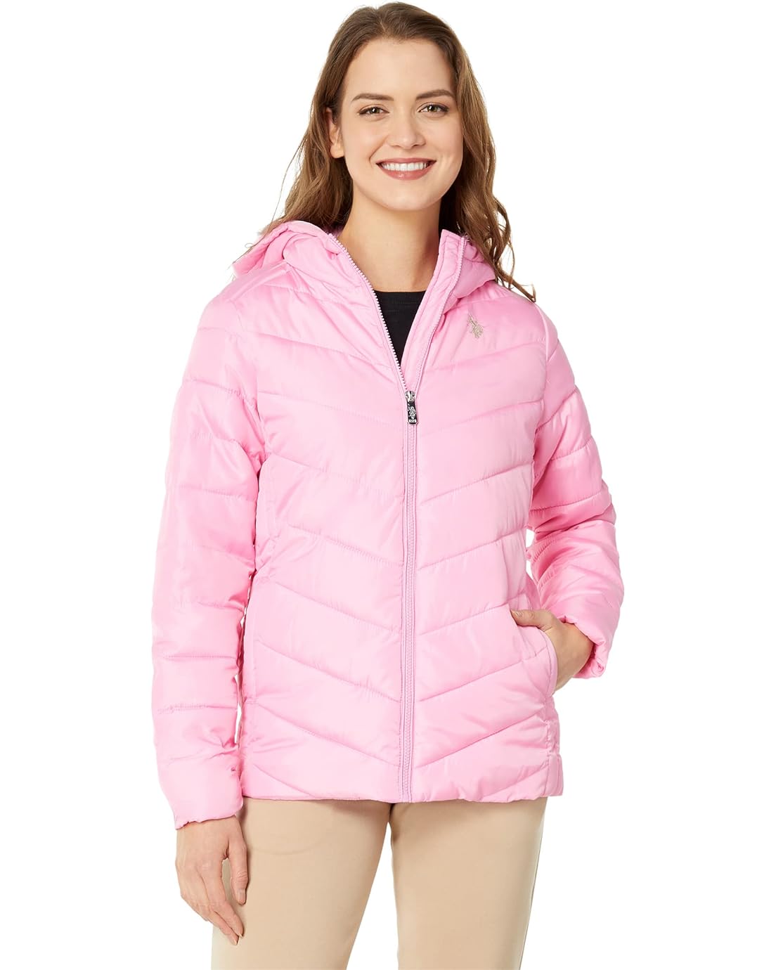 U.S. POLO ASSN. Cozy Faux Fur Lined Hooded Puffer Jacket