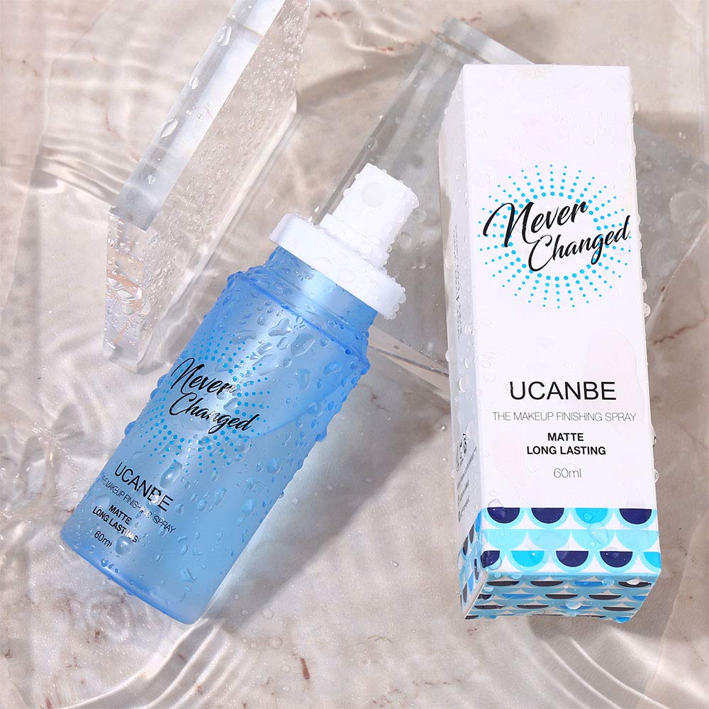  UCANBE 60ml Never Changed Waterproof Face Makeup Setting Spray for Oily Skin Primer Facial Make Up Spray Lasting Finishing Matte (1-Pack)
