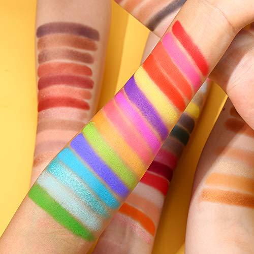  UCANBE Colorful 15 Shades Eyeshadow Makeup Palette,Shimmer Matte Metallic High Pigmented Neutral Bold Waterproof Eyes Shadow, Creamy Blendable Make Up Pallet Set (Fruit Punch)
