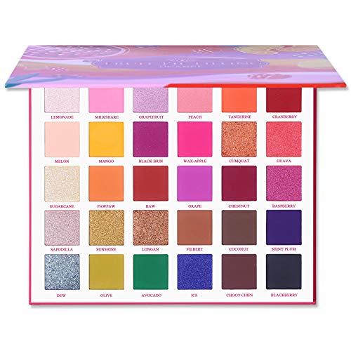 UCANBE 30 Colors Eyeshadow Makeup Palette, High Pigmented Shimmer Matte Glitter Metallic Neutral Dramatic Smooth Blendable Long Lasting Eyes Shadow Make Up Pallet Set