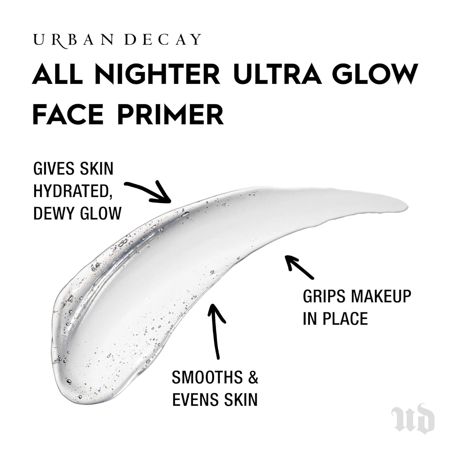  Urban Decay All Nighter Ultra Glow Face Primer - Lightweight, Long-Lasting Formula - Locks Foundation in Place, Smooths & Hydrates Skin - 1.0 fl oz