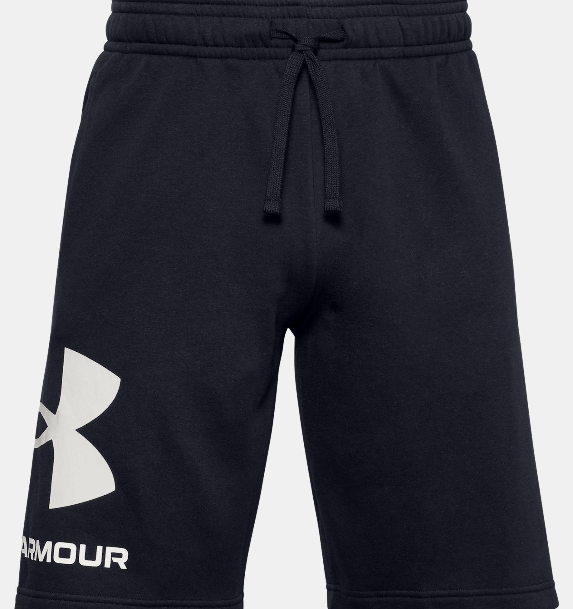 언더아머 Underarmour Mens UA Rival Fleece Big Logo Shorts