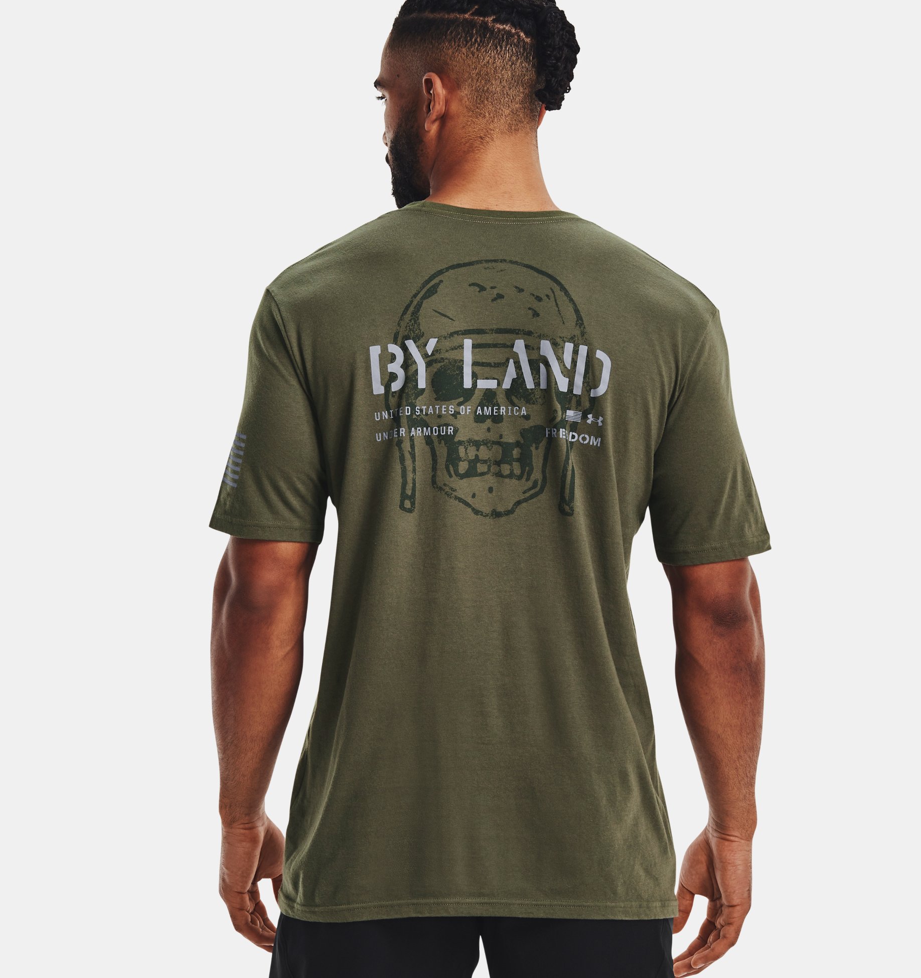언더아머 Underarmour Mens UA Freedom By Land T-Shirt