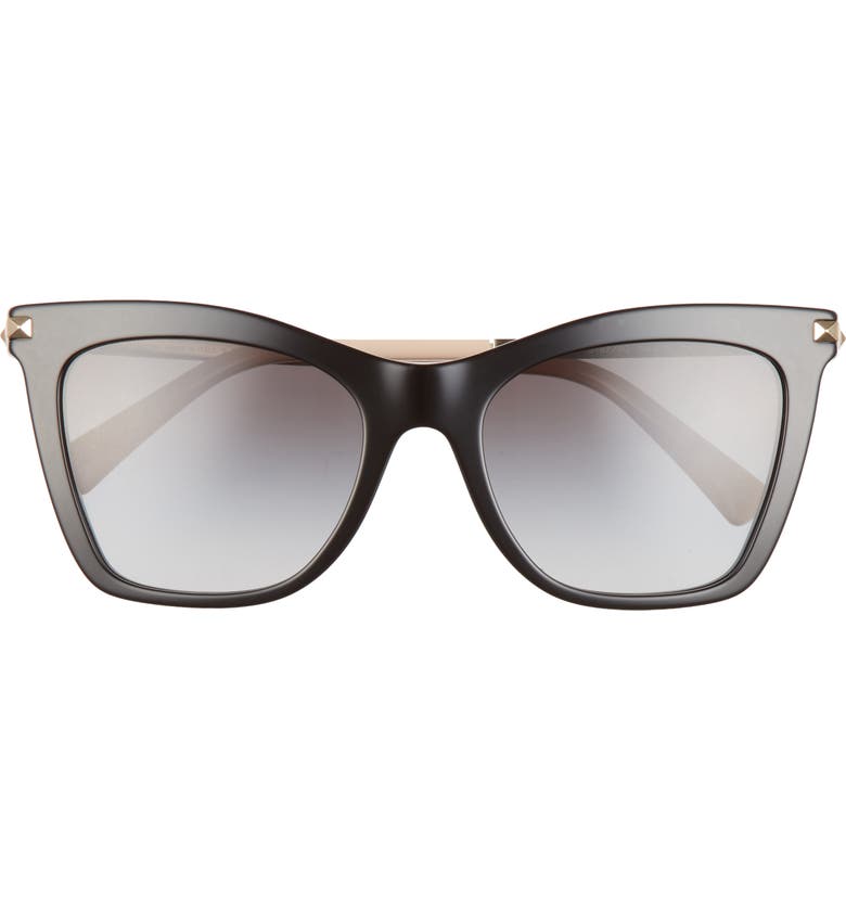 Valentino 54mm Cat Eye Sunglasses_BLACK/ GRADIENT SMOKE