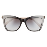 Valentino 54mm Cat Eye Sunglasses_BLACK/ GRADIENT SMOKE