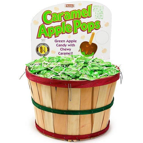  V RIVER FINN Tootsie Caramel Apple Pops, Wrapped, Bulk, Green Apple Flavored Hard Candy With A Delicious Caramel Coating (5 Pounds) Great for Easter Gifts and Baskets!