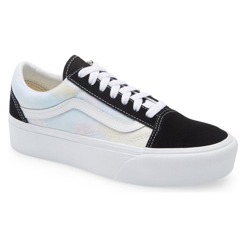 반스 Vans Old Skool Platform Sneaker_BLACK/ TRUE WHITE