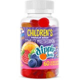 Veegan Dippin Dots - Multivitamin Gummies for Kids (60 Count) Rainbow Fruit Flavor Complete Multivitamin Chewy Gummies Premium Blend with Vitamin A, B, C, D3, E, B6, Zinc and More Vegetar