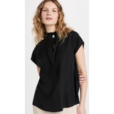 Vince Collar Stand Pullover Blouse
