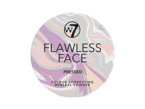  W7 | Flawless Face Color Correcting Mineral Powder | Pressed Face Powder Makeup | Multi-Colored Setting Powder Suitable For All Skin Tones | Soft And Lightweight Formula