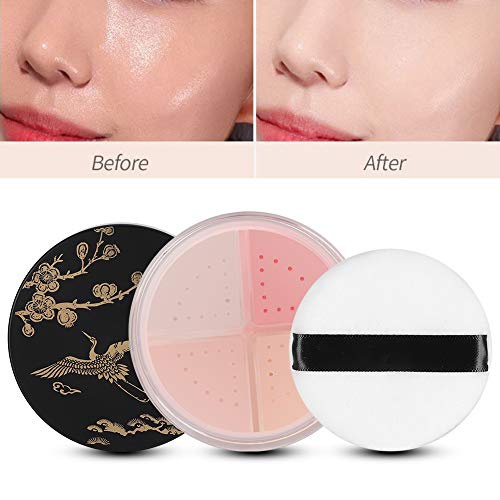  Wchiuoe 4 Color Loose Powder Oil Control Long Lasting Face Makeup Setting Powder(03#)
