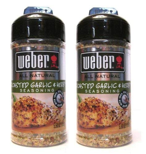 Weber All Natural Roasted Garlic & Herb Seasoning (Pack of 2) 5.50 oz Size