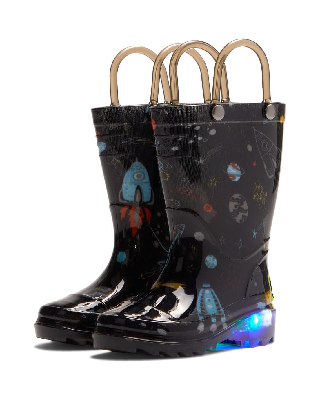 Western Chief Kids Space Adventure Lighted Waterproof Rain Boot (Toddleru002FLittle Kid)