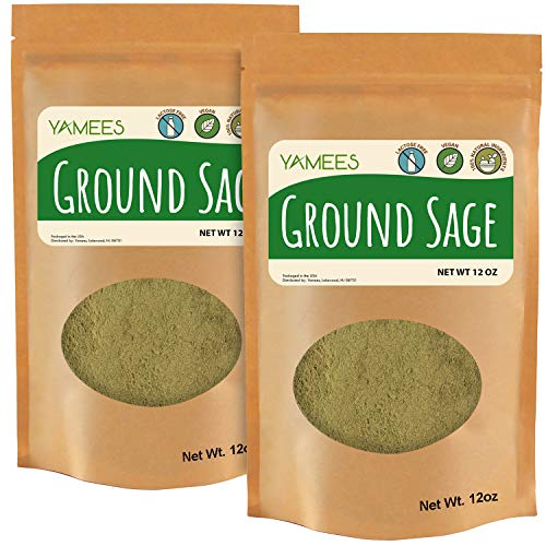 Yamees Sage Powder - 24 oz (12 Oz Each) - Sage Spice - Rubbed Sage - Ground Sage - Sage Seasoning - Bulk Spices
