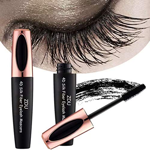 ZDU 4D Silk Fiber Eyelash Mascara Extension Makeup Black Cold Waterproof Kit Eye Lashes