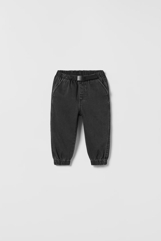 Zara JOGGER JEANS WITH APPLIQUEE