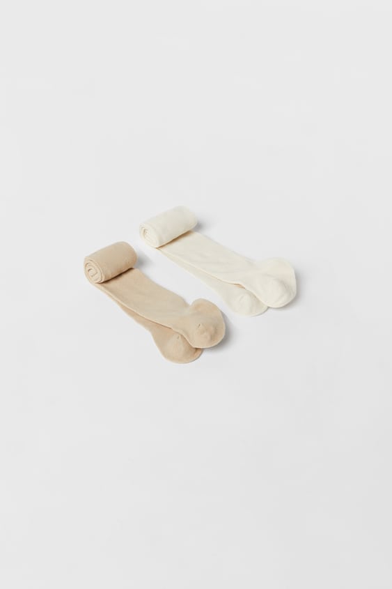 Zara BABY/ TWO-PACK OF PLAIN TIGHTS