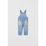 Zara DENIM OVERALLS WITH MATCHING FLORAL PRINT