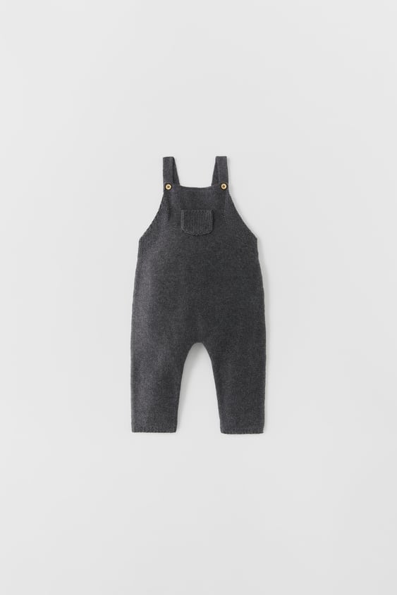 Zara KNIT OVERALLS WITH POCKET