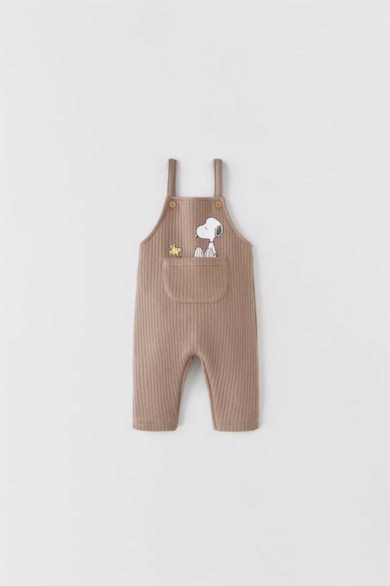Zara SNOOPY PEANUTS QUILTED OVERALLS