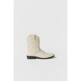 Zara KIDS/ LEATHER COWBOY ANKLE BOOTS