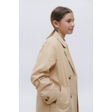 Zara DOUBLE BREASTED LONG TRENCH COAT