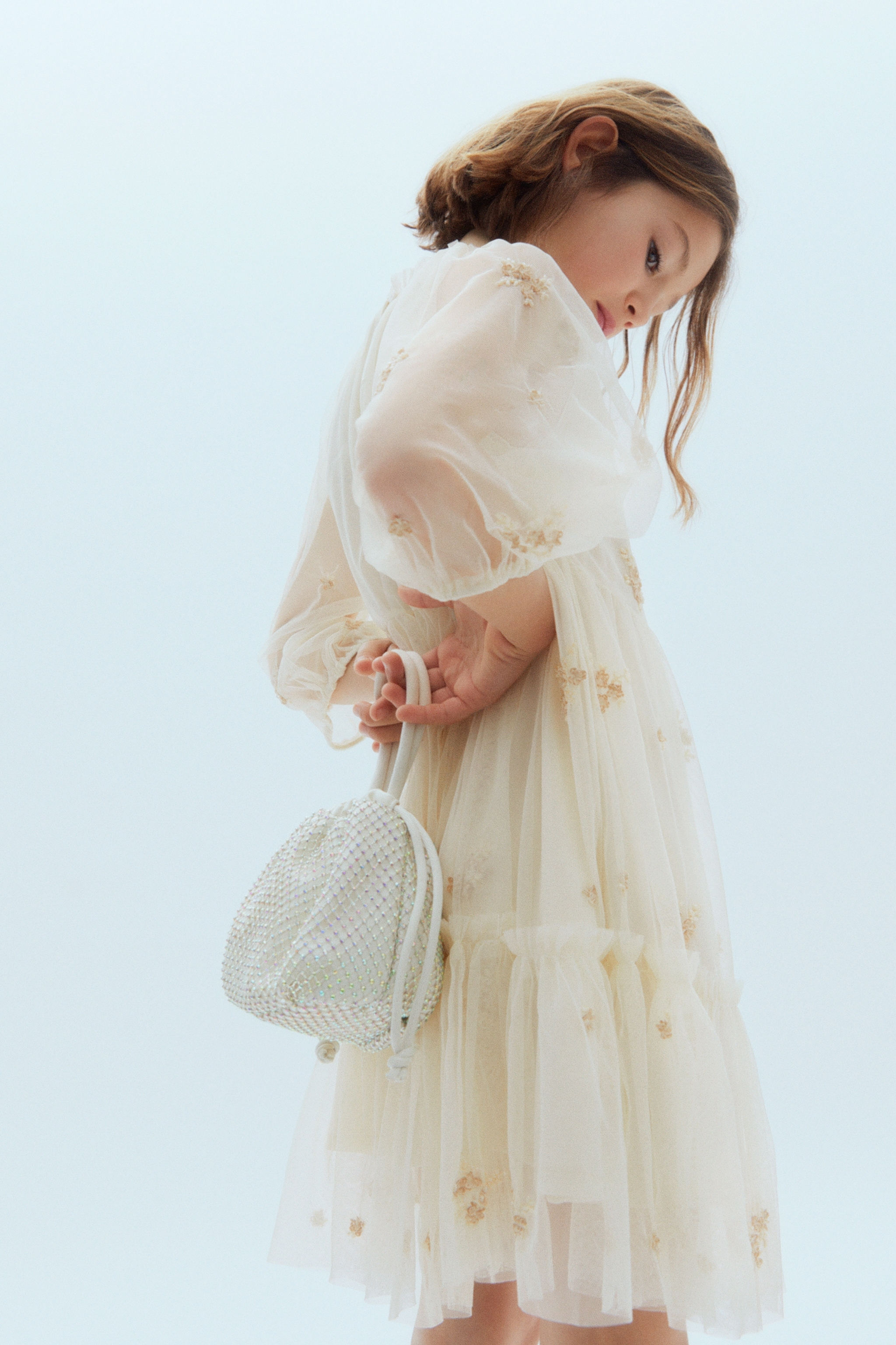 Zara KIDS/ RHINESTONE CROSSBODY BAG