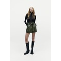 Zara BELTED FAUX LEATHER SHORTS